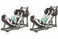 Realistic exercise illustration of Leg Press thumbnail highlighting Quadriceps, Glutes.